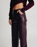 faux leather pants