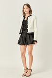 White and Black Tweed Jacket