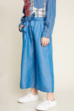 Girls Denim Culotte Pants