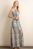 Snake Print Maxi Dress