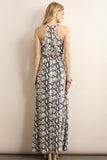 Snake Print Maxi Dress