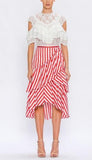 red striped skirt