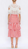 red striped skirt