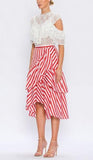 red striped skirt