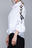 Lace Up Sleeve Shirt